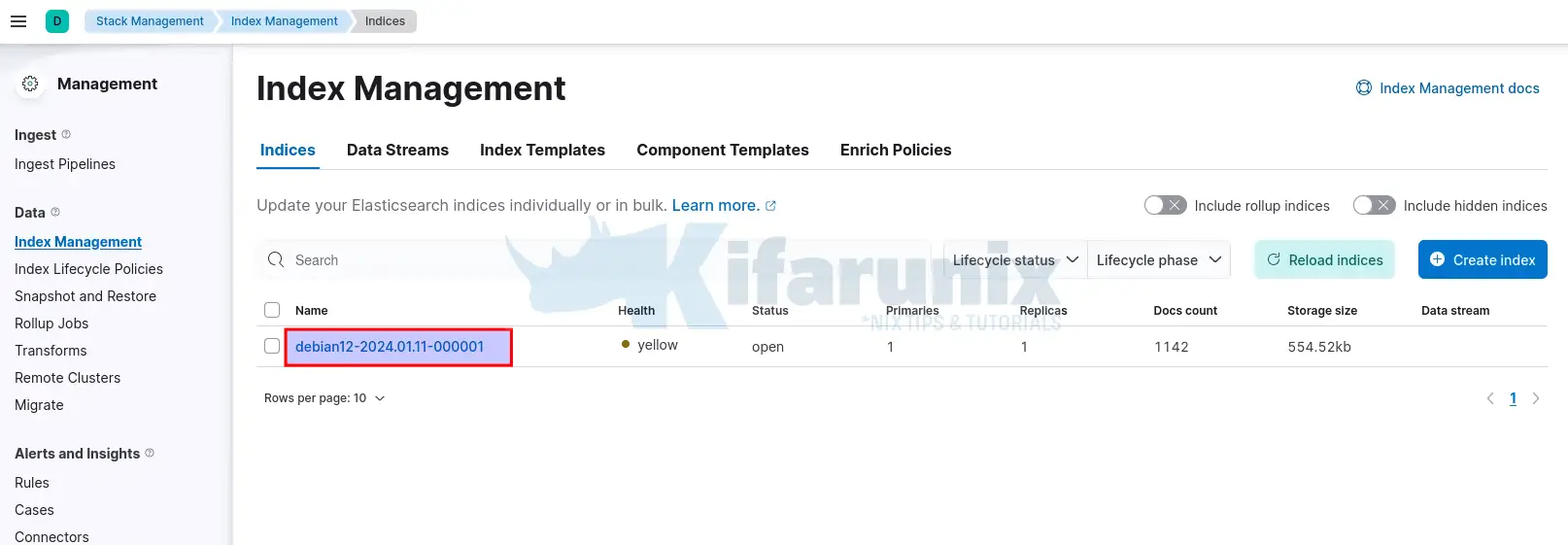 Configure Kibana dashboards/visualizations to use Custom Index
