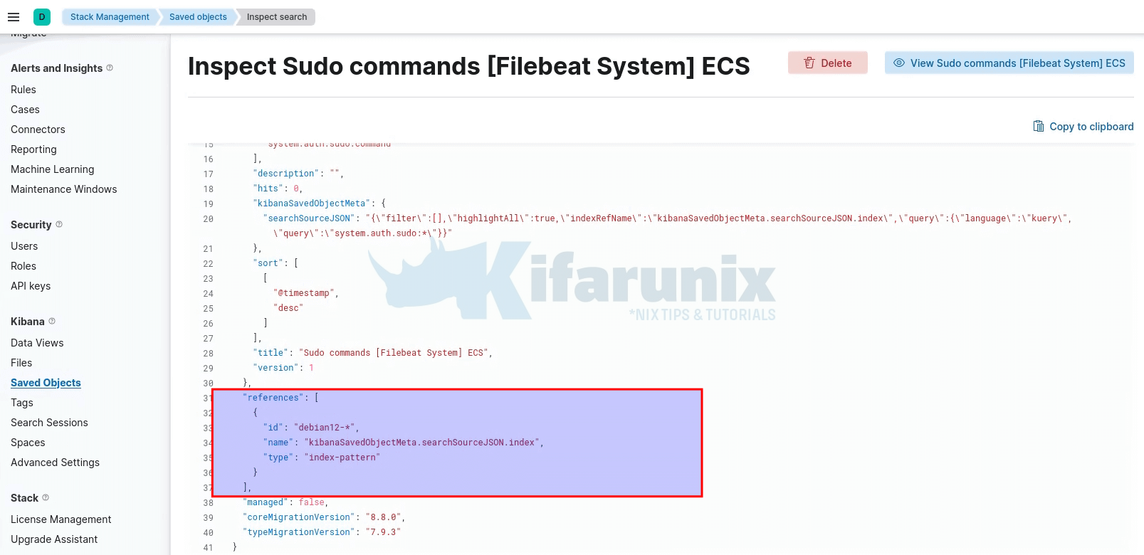 custom index for dashboards