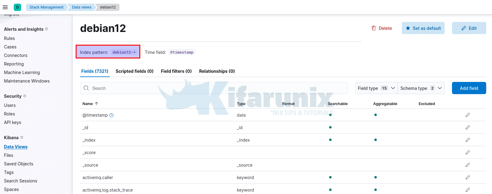 Configure Kibana dashboards and Visualizations to use Custom Index