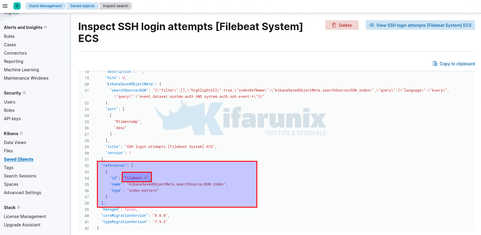 Configure Kibana Dashboards/Visualizations to use Custom Index 5 index pattern of a visualization