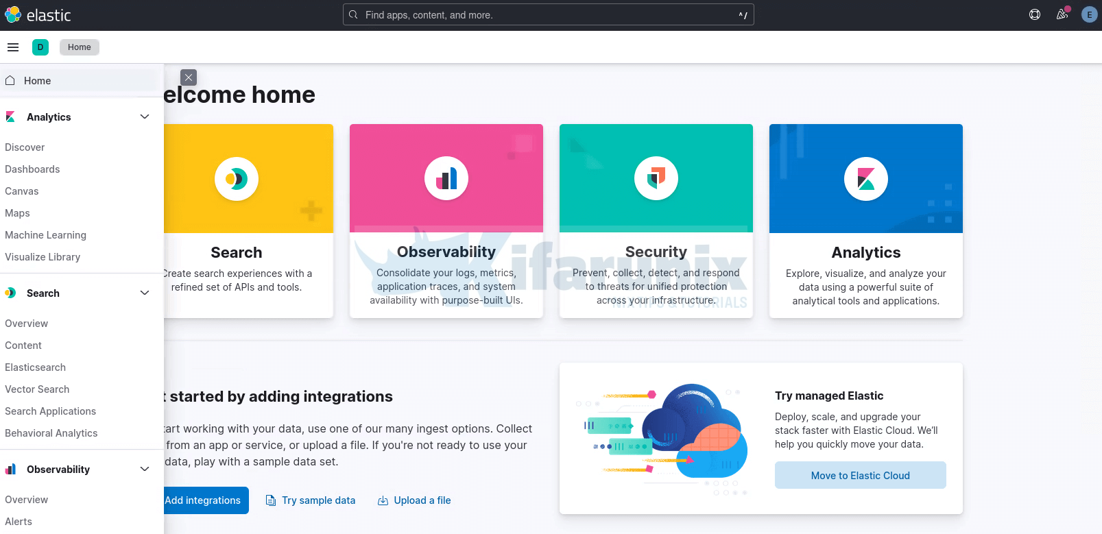 Deploy ELK Stack 8 Cluster on Docker using Ansible 2 kibana interface
