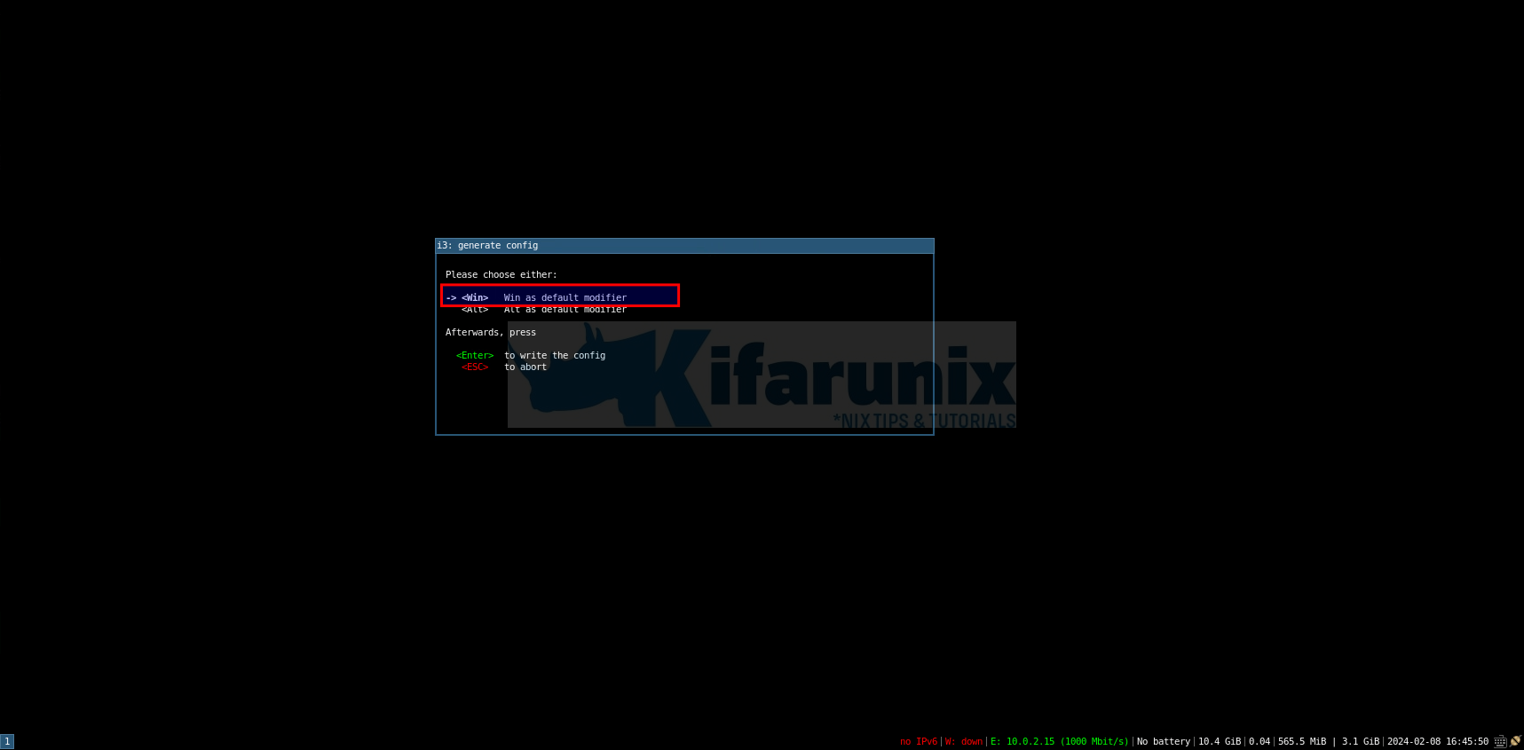 Install i3 Windows Manager on Ubuntu 24.04 3 i3 choose modifier