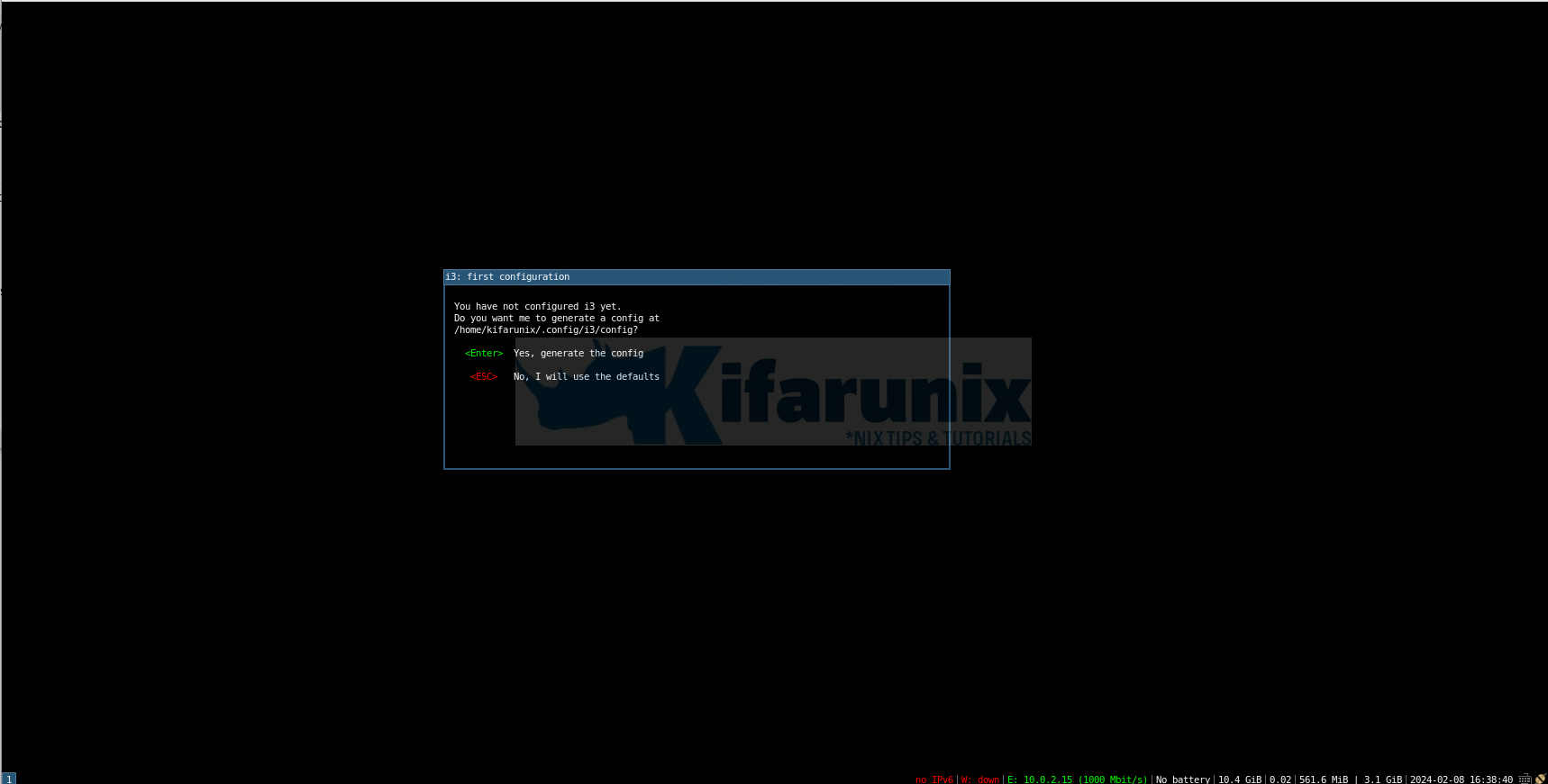 Install i3 Windows Manager on Ubuntu 24.04 2 i3 wm first configuration