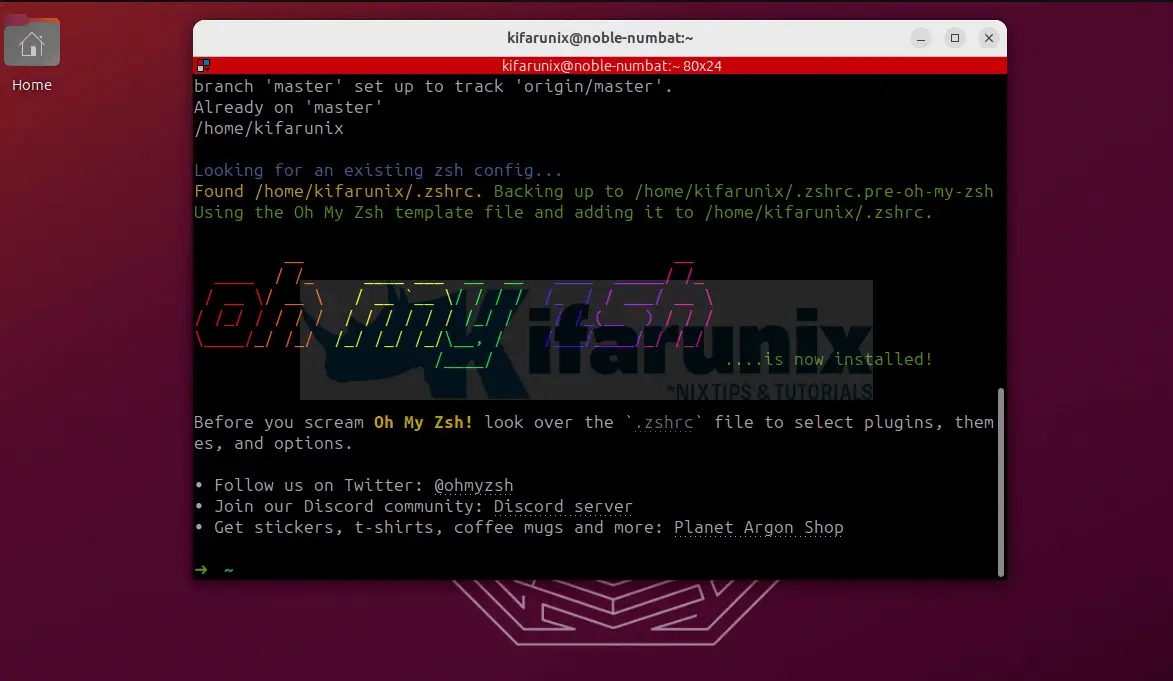 install oh my zsh ubuntu