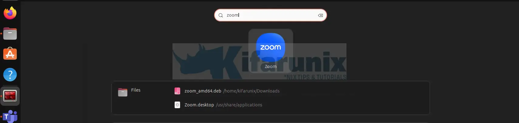 Install Zoom Client on Ubuntu 24.04/Ubuntu 22.04 3 launch zoom