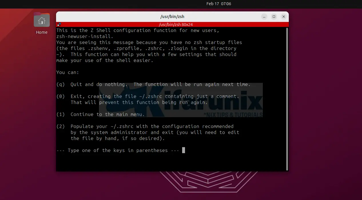 Install Zsh on Ubuntu 24.04