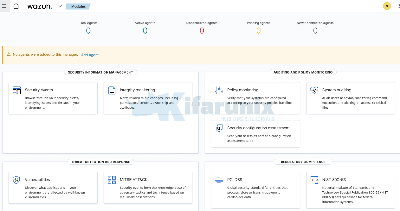 Install Wazuh SIEM Server on Ubuntu 24.04 - kifarunix.com