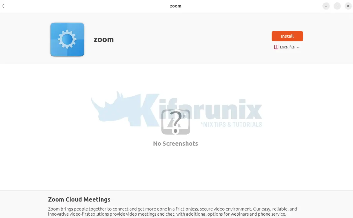 Install Zoom Client on Ubuntu 24.04/Ubuntu 22.04 2 zoom client localfile software install