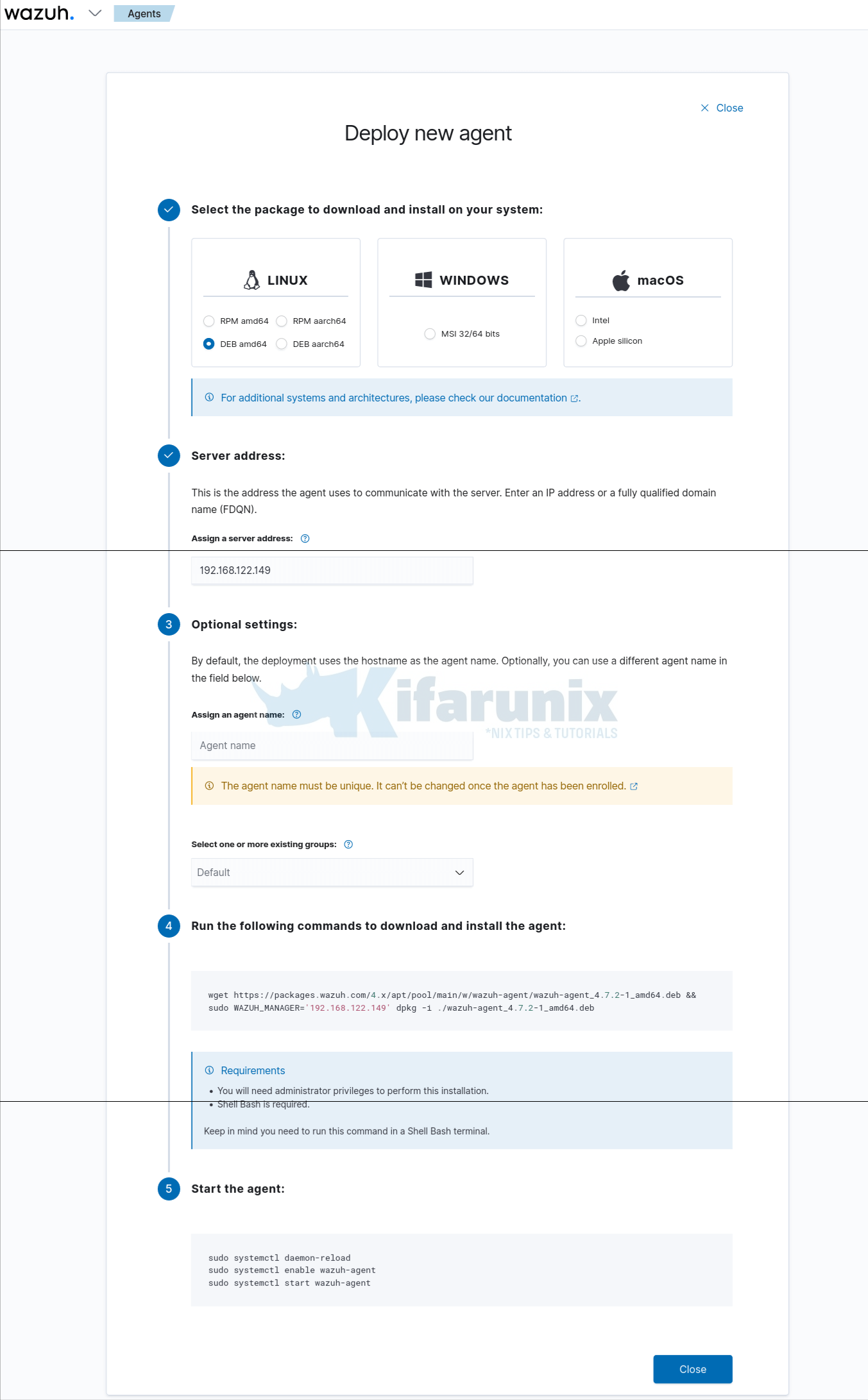 Easy Way to Install Wazuh Agents on Ubuntu/Debian 2 enroll wazuh agent ui