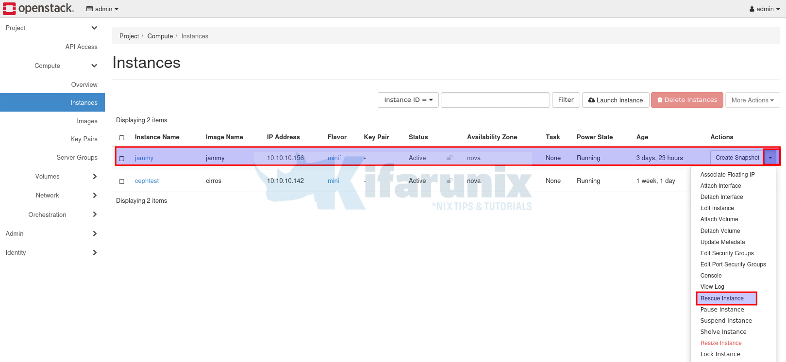 Rescue OpenStack Instance using SystemRescue Image 3 allow unattended remove access