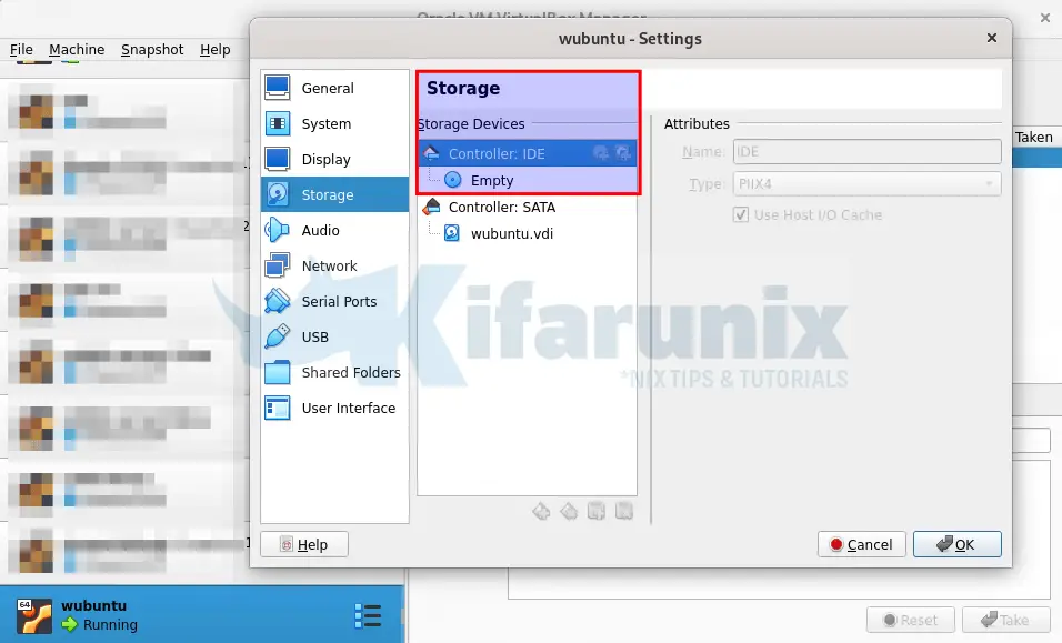 Install VirtualBox Guest Additions on Wubuntu 1 attach storage IDE