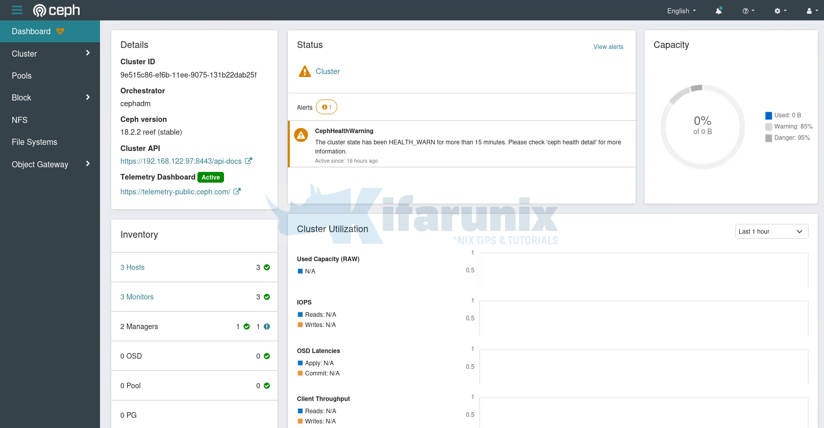 How to Encrypt Data at Rest on Ceph Cluster OSD 1 ceph reef cluster dashboard
