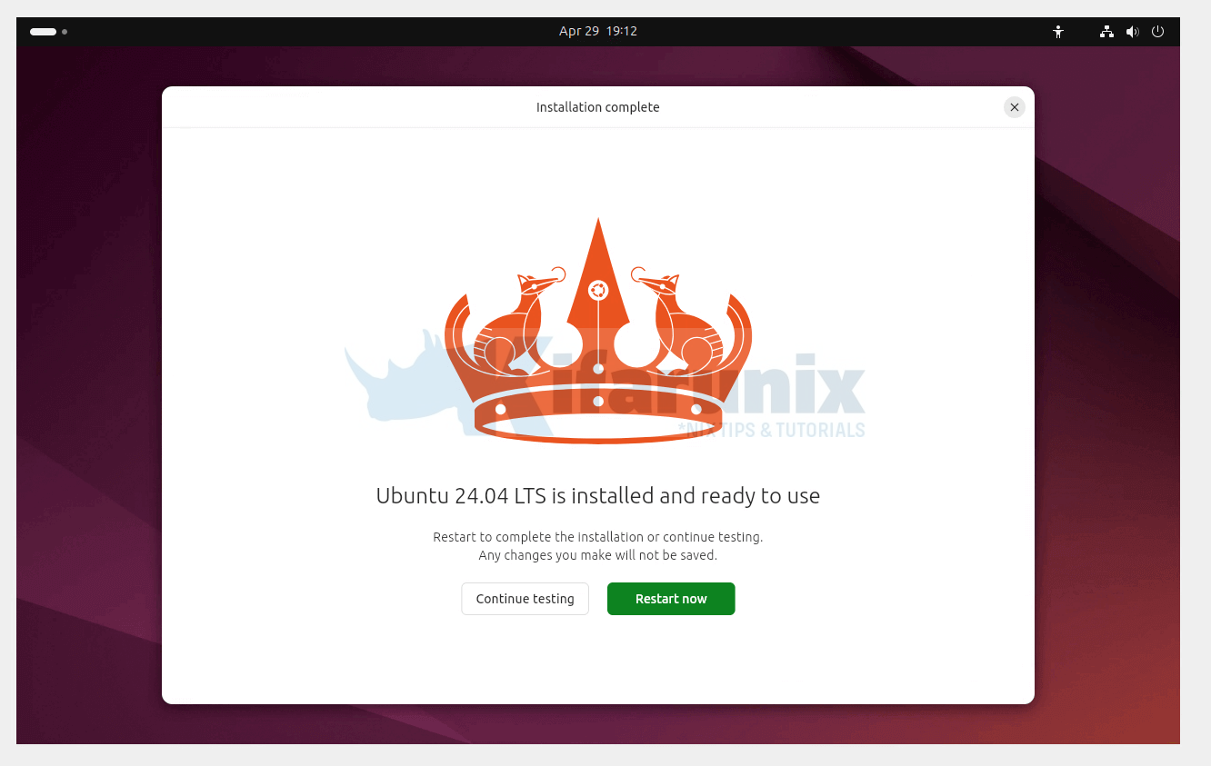 installing ubuntu 24.04