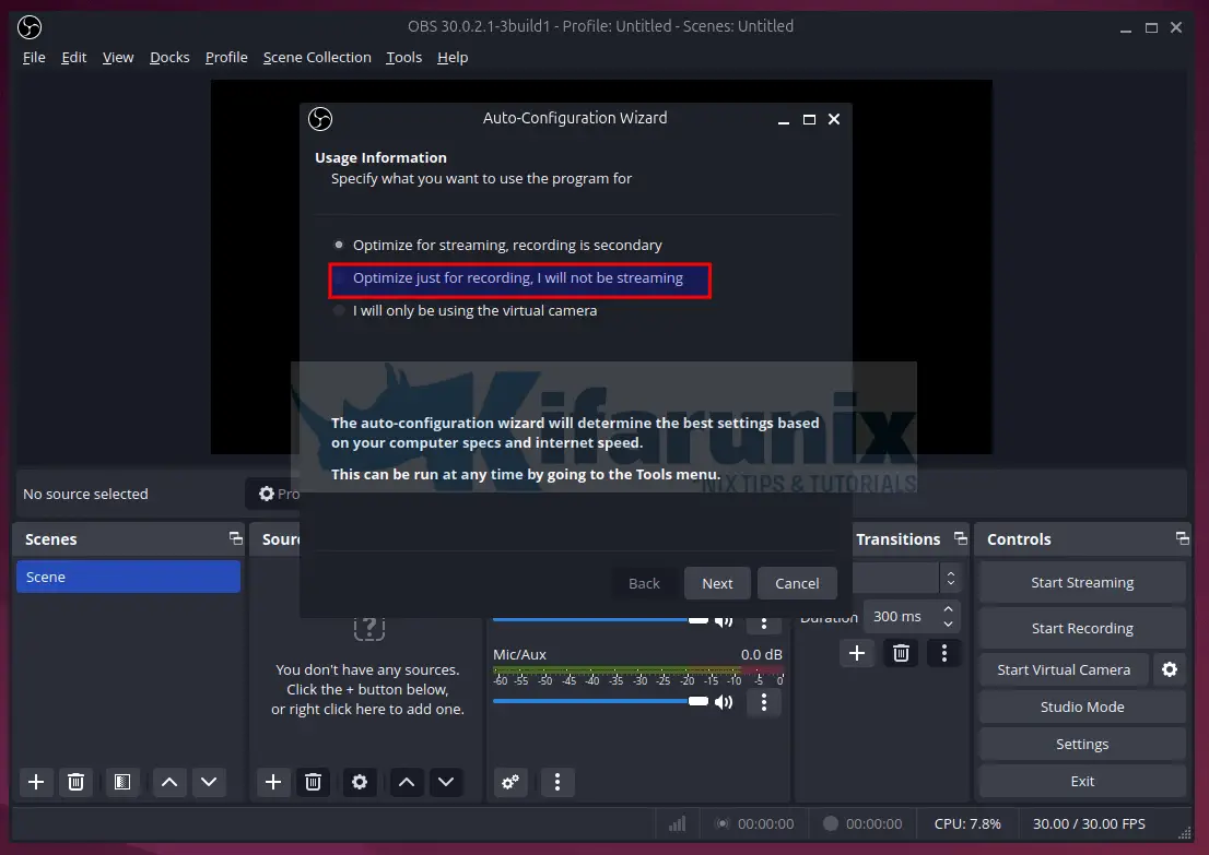 How to Install OBS Studio on Ubuntu 24.04 3 obs studio usage