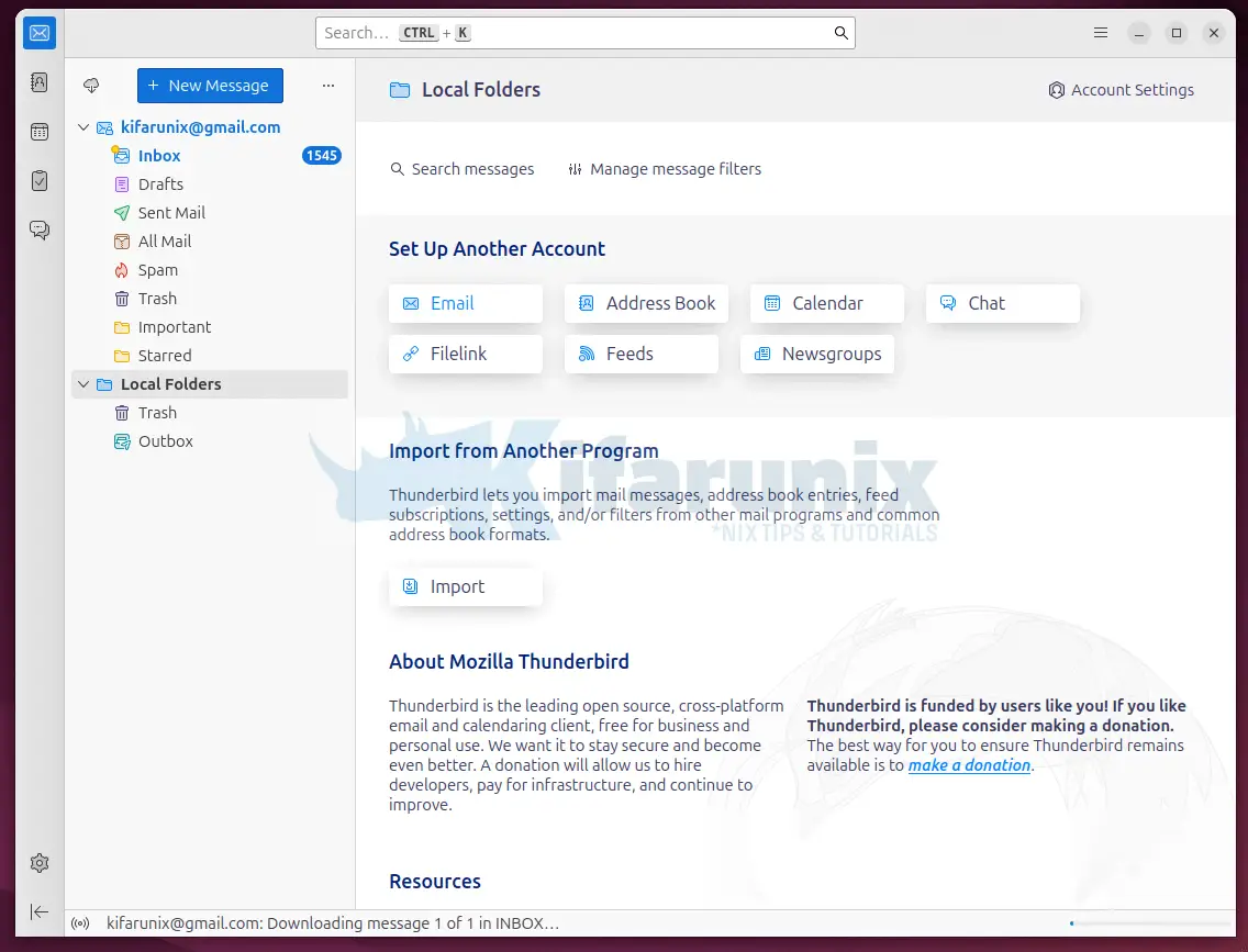 Install Thunderbird Mail Client on Ubuntu 22.04/Ubuntu 20.04 6 thunderbird email acc