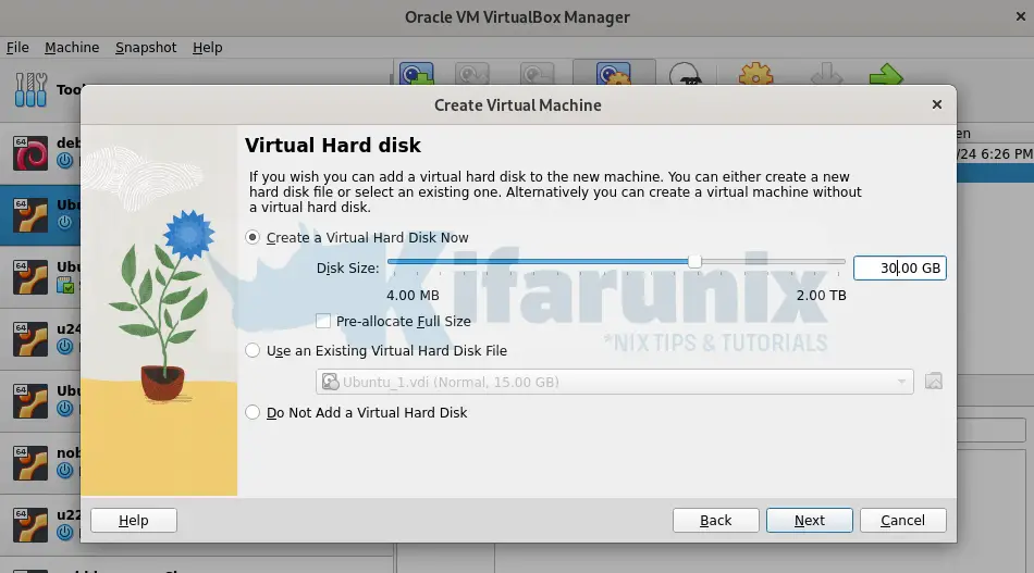 Install Ubuntu 24.04 on VirtualBox 3 wubuntu virtual disk