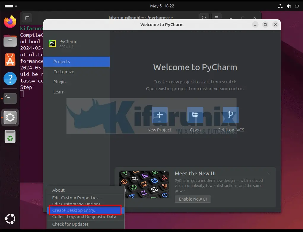 Quick ways to Install PyCharm IDE on Ubuntu 24.04 4 create pycharm desktop entry
