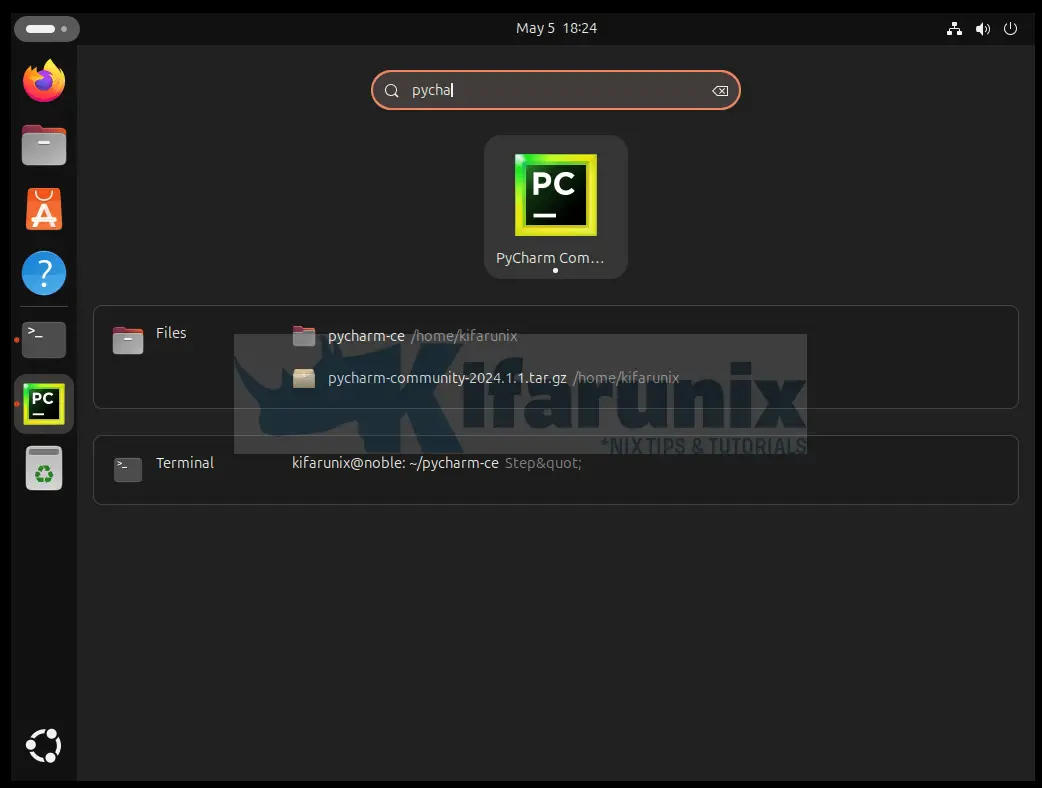 Quick ways to Install PyCharm IDE on Ubuntu 24.04 5 pycharm desktop entry ubuntu 24.04
