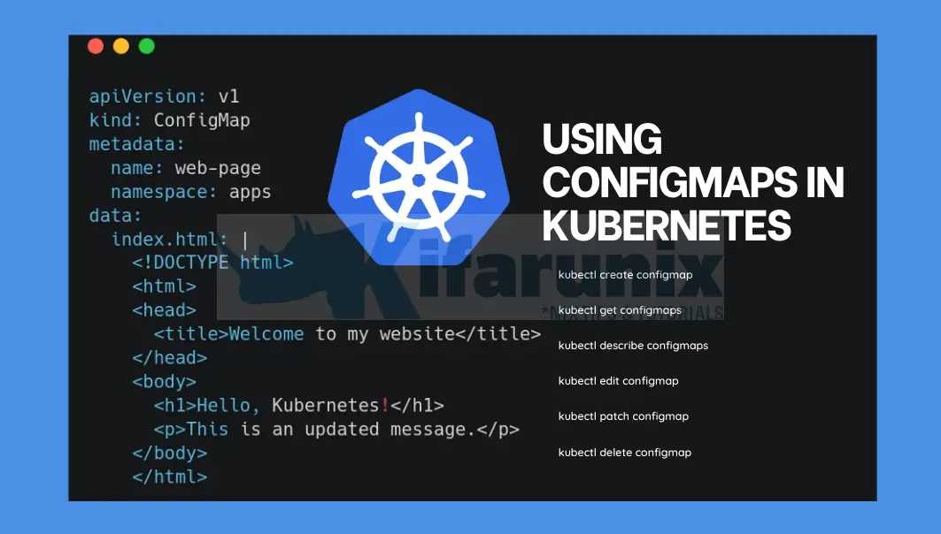using configmaps in kubernetes