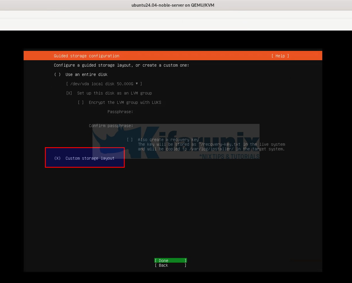 ubuntu 24.04 custom storage layout