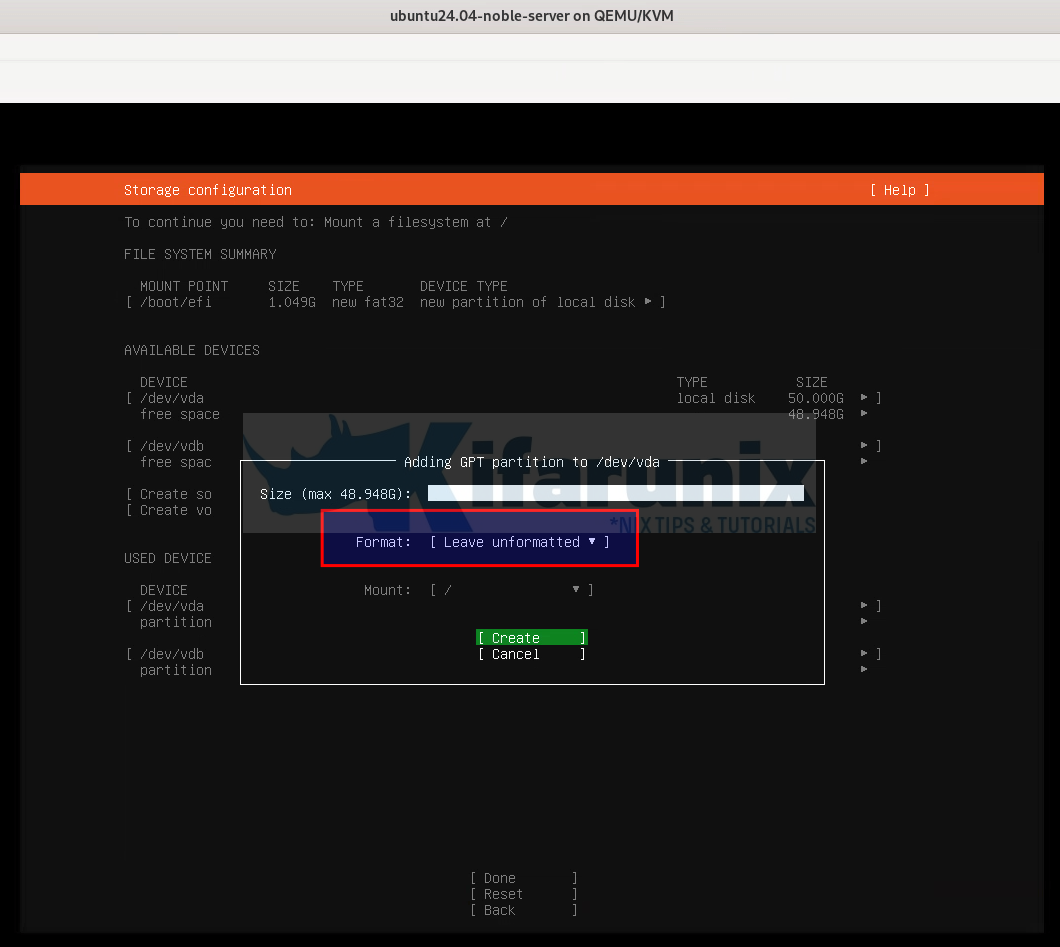 install Ubuntu 24.04 with UEFI and Software RAID 1