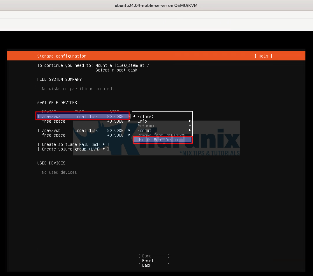 use drive as boot device 1