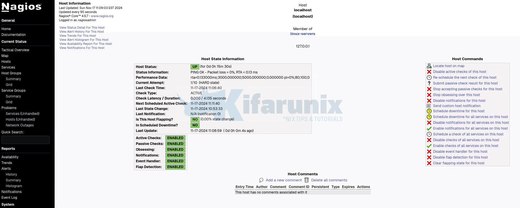 force check nagios service checks