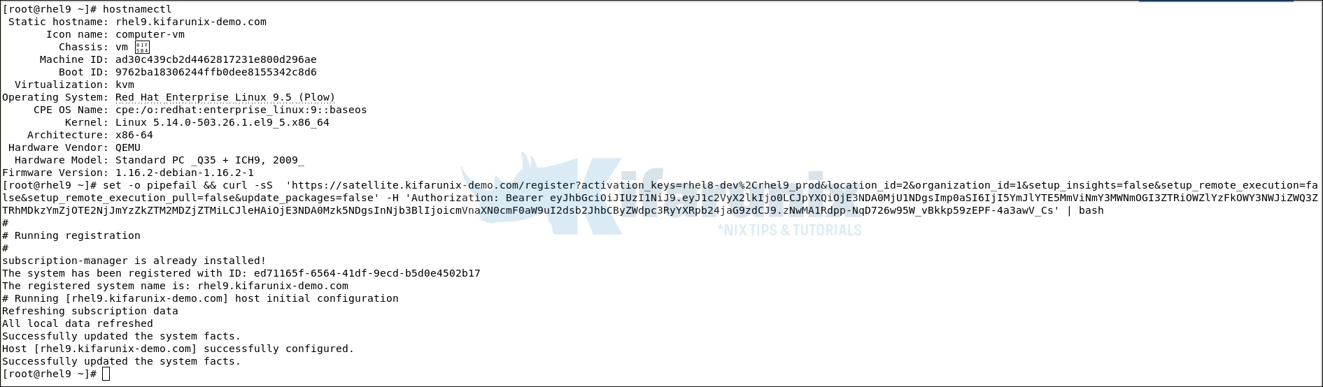 How to Register and Patch RHEL Hosts using Satellite Server 5 register rhel 9 host to satellite