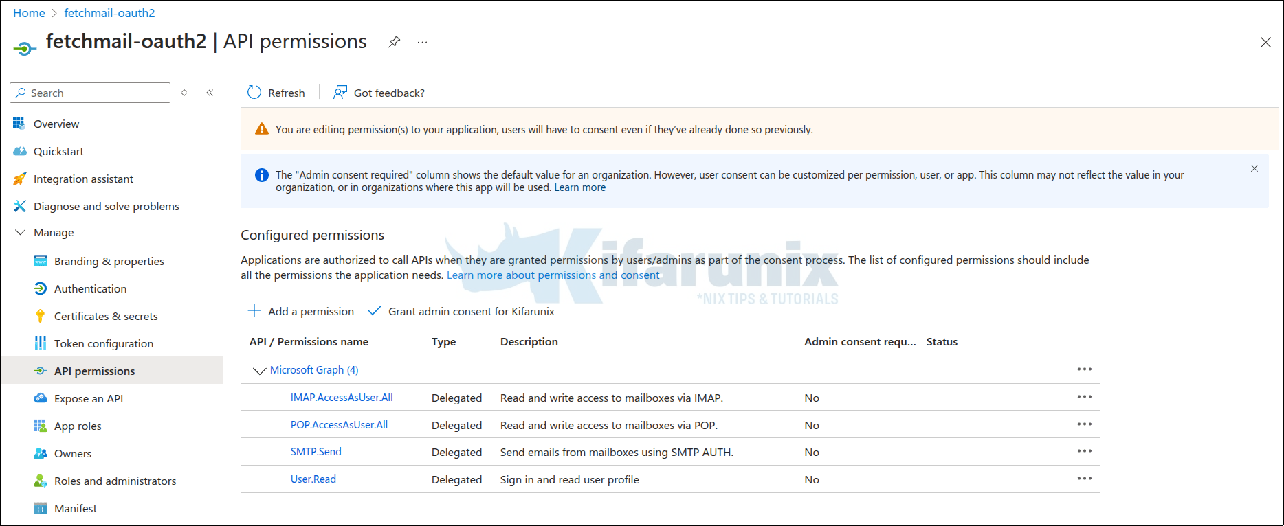 Install and Configure Fetchmail with OAuth2 Support for Request Tracker 7 fetchmail app api permissions
