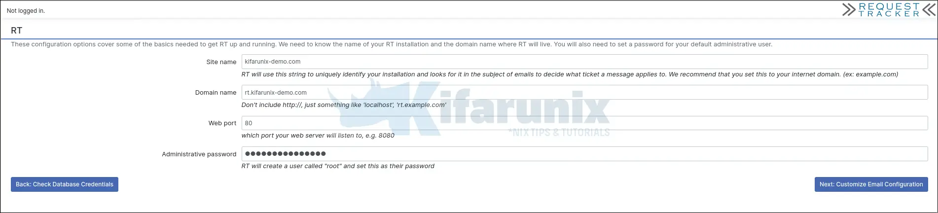 Install Request Tracker (RT) on Ubuntu 24.04 6 rt site domain settings