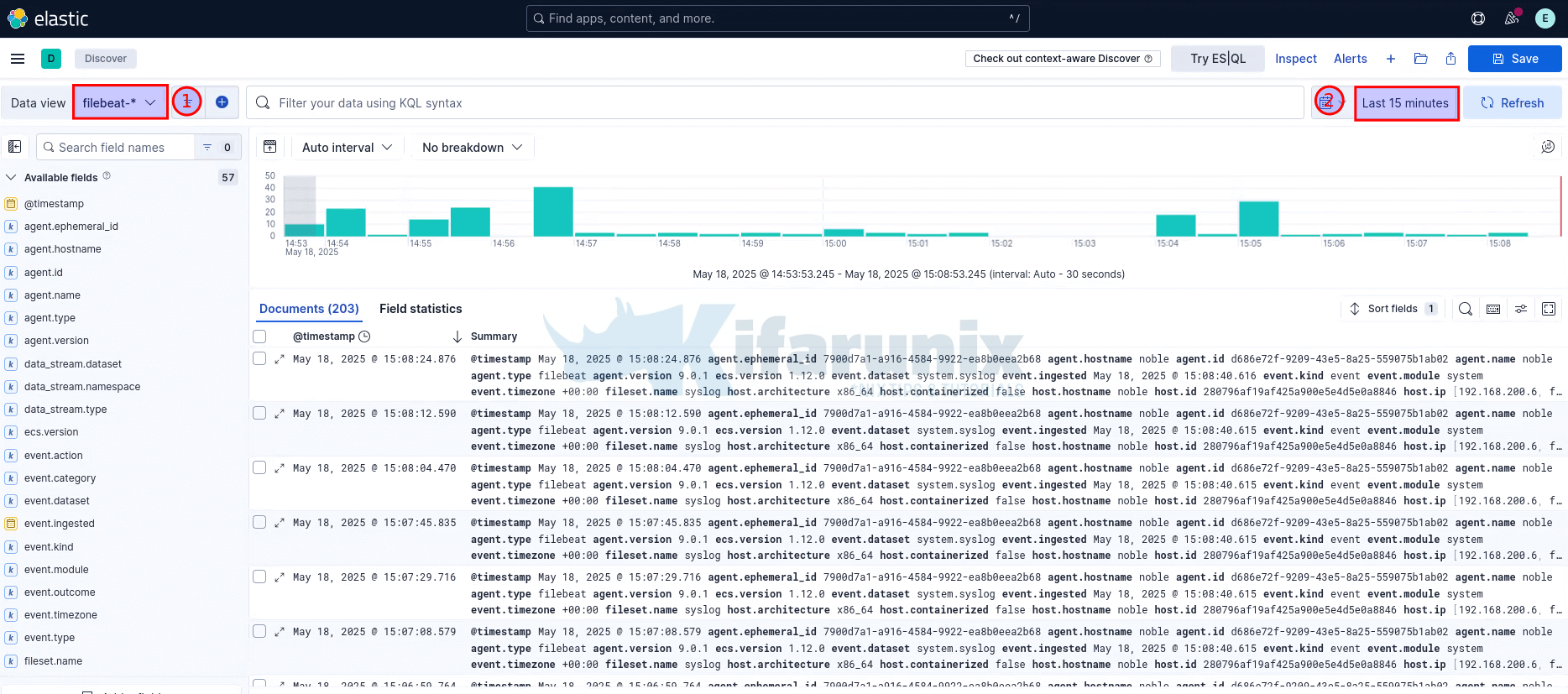 Install Filebeat 9 on Ubuntu/Debian 4 kibana index data view