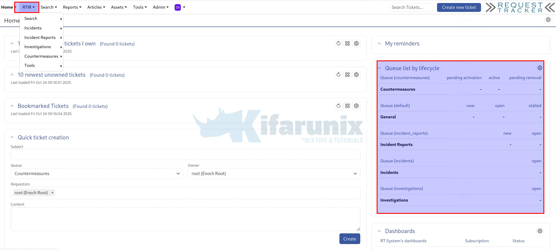 Install RTIR Module on Request Tracker