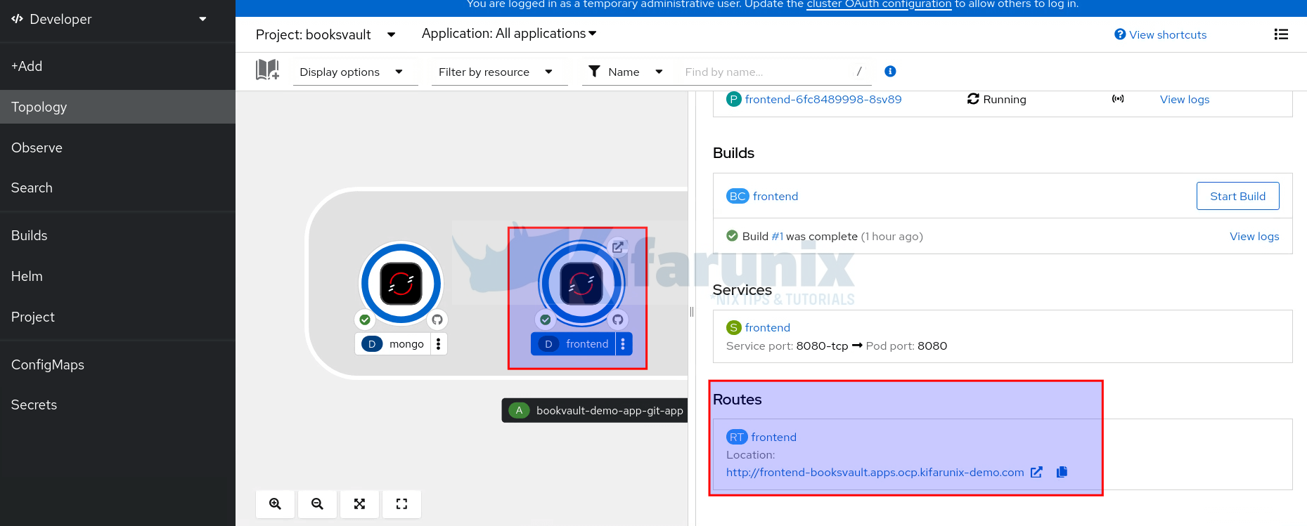 How to Deploy Apps on OpenShift Using BuildConfig: A Step-by-Step Guide (2025) 15 frontend application route url