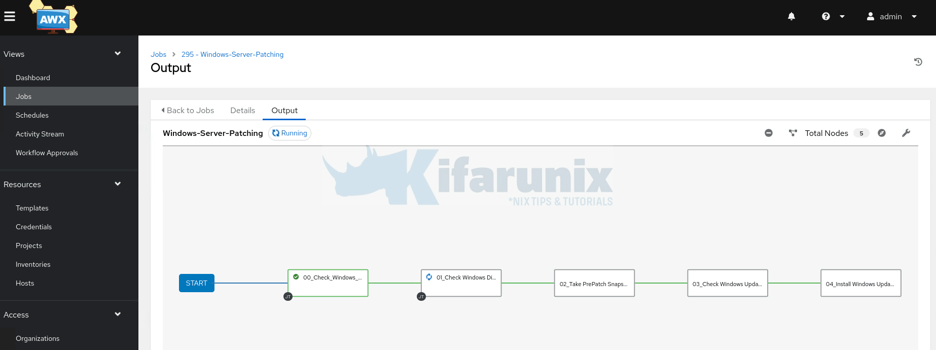 running ansible awx workflows