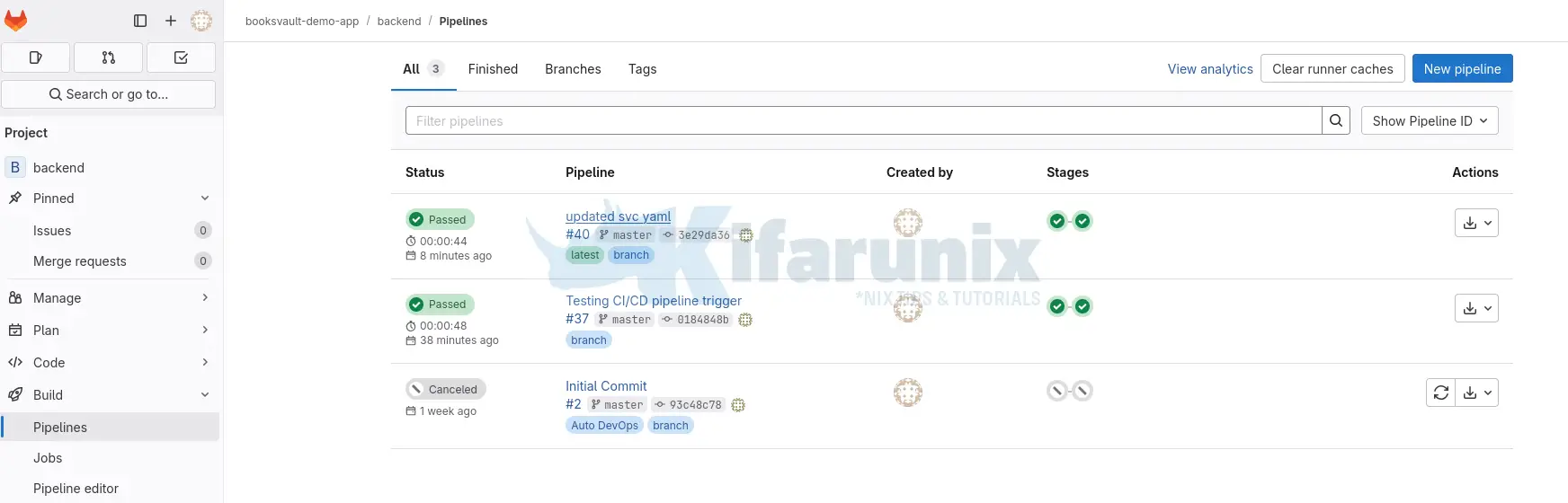 backend pipelines