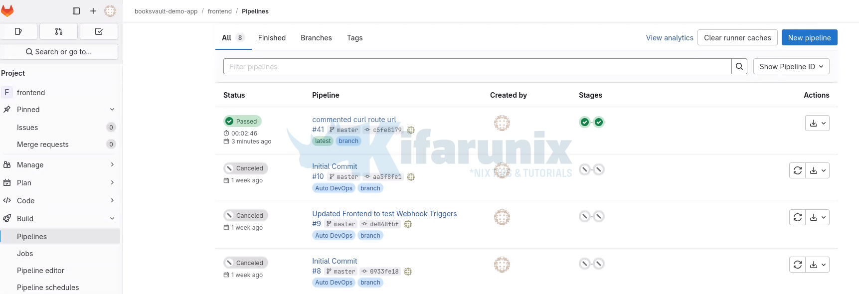frontend pipelines