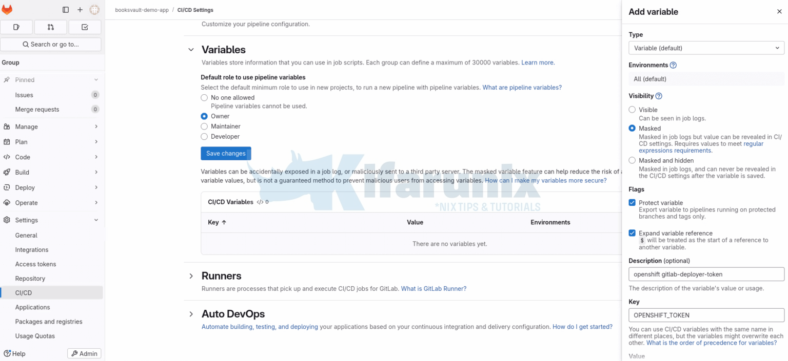 Automate OpenShift Deployments with GitLab CI/CD Pipelines - kifarunix.com