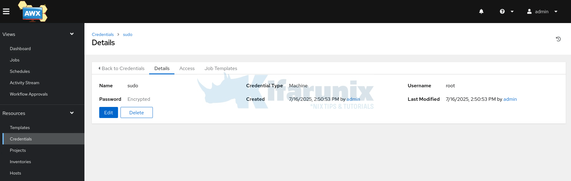Patch Sudo CVEs 2025-32462 & 2025-32463 using Ansible AWX 4 linux hosts machine credentials