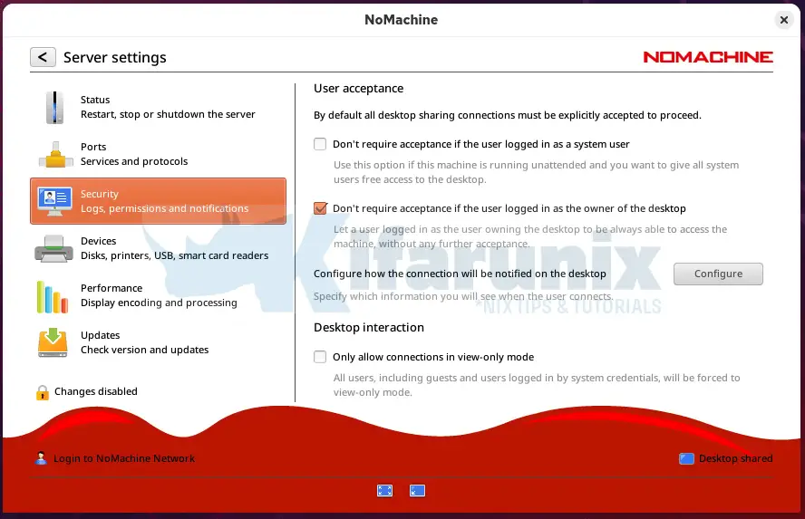 Install NoMachine on AlmaLinux 10 4 user acceptance
