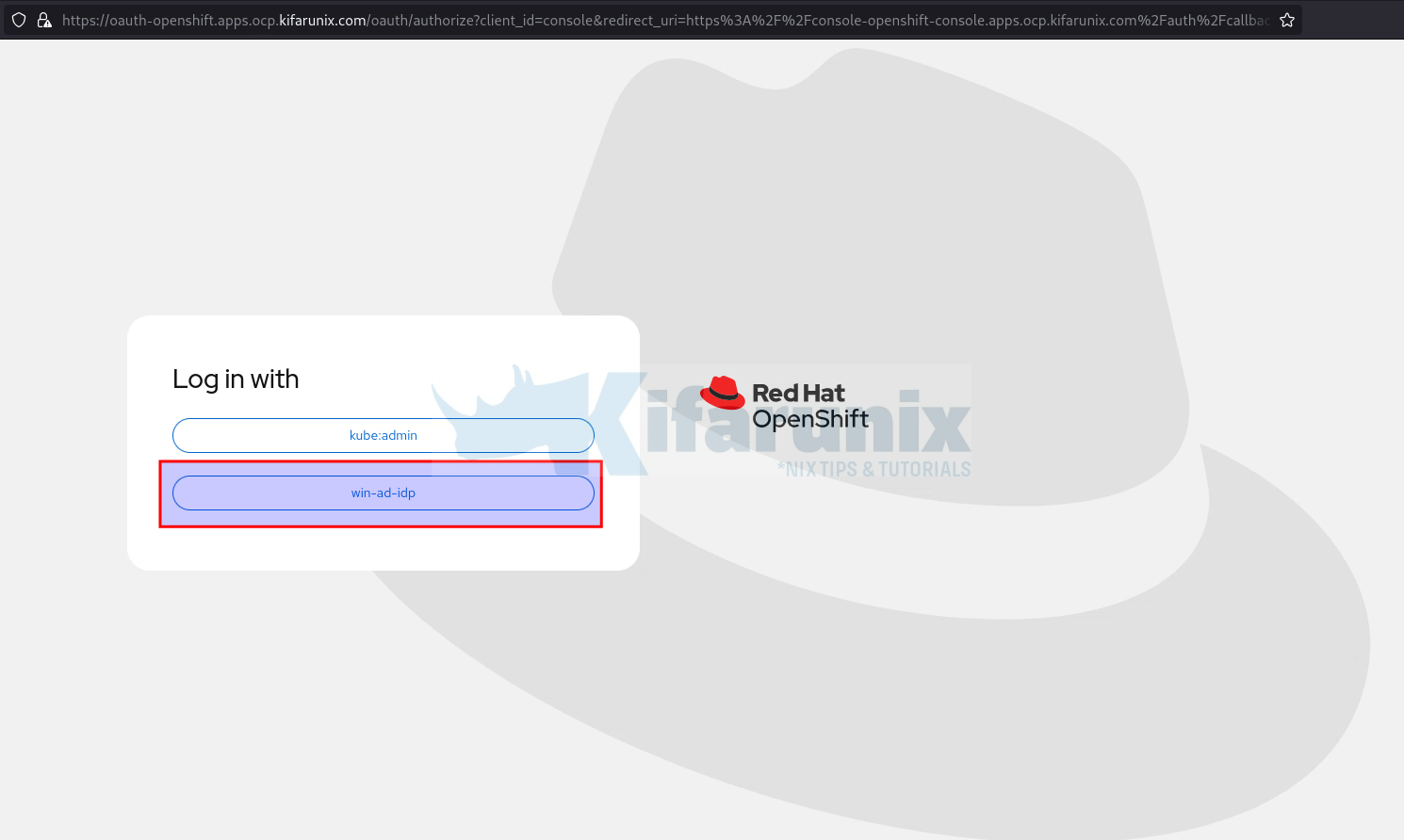 Integrate OpenShift with Active Directory for Authentication