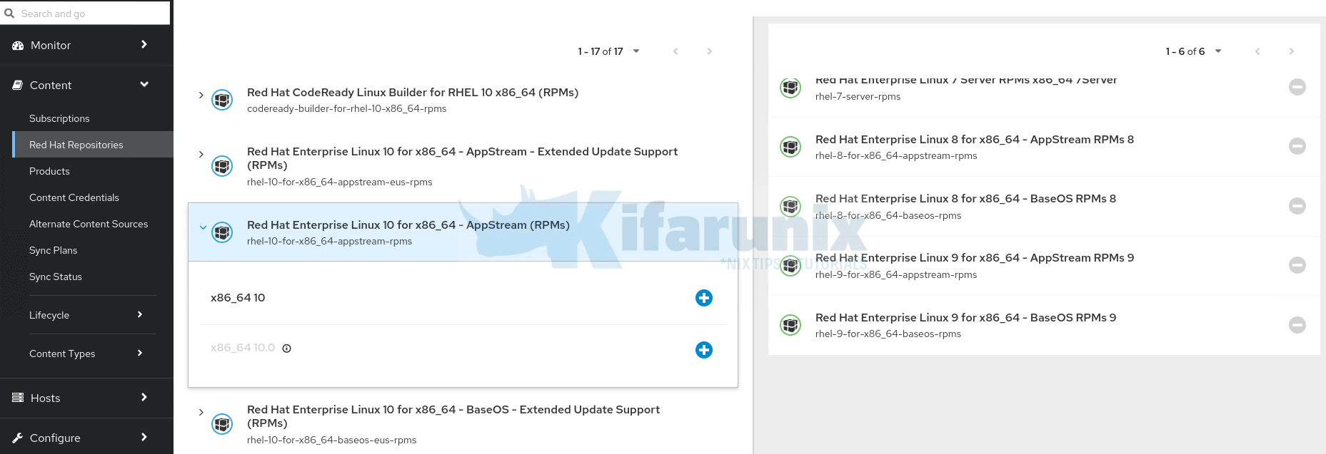 enable rhel 10 repositories on satellite