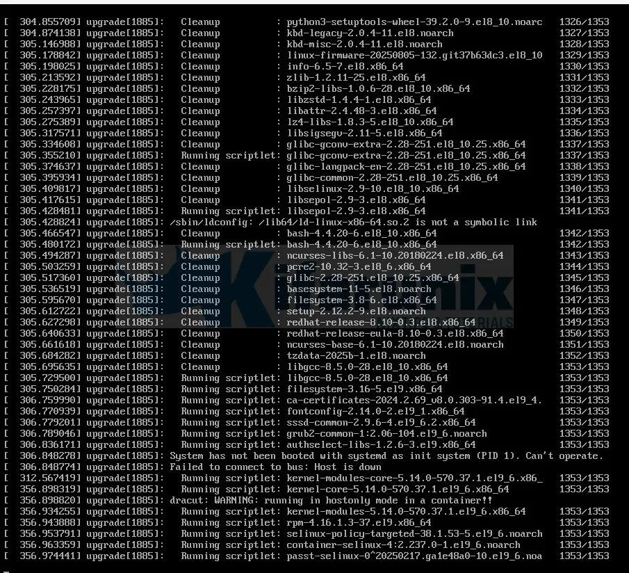 Upgrade RHEL 8 to RHEL 9 using LEAPP with Satellite Server Integration 5 rhel 8 to rhel 9 upgrade process