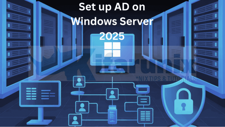 configure AD on windows server 2025 - kifarunix.com