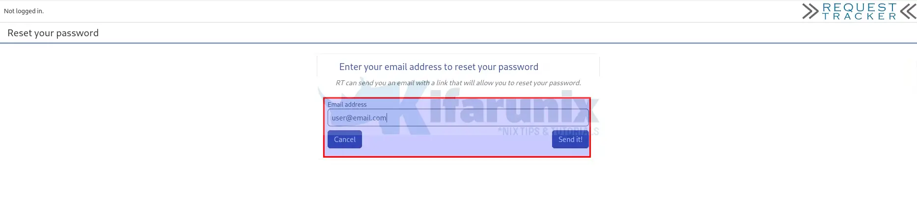 How to Enable Self-Service Password Reset in Request Tracker (RT) 4 How to Enable Self-Service Password Reset in Request Tracker (RT)