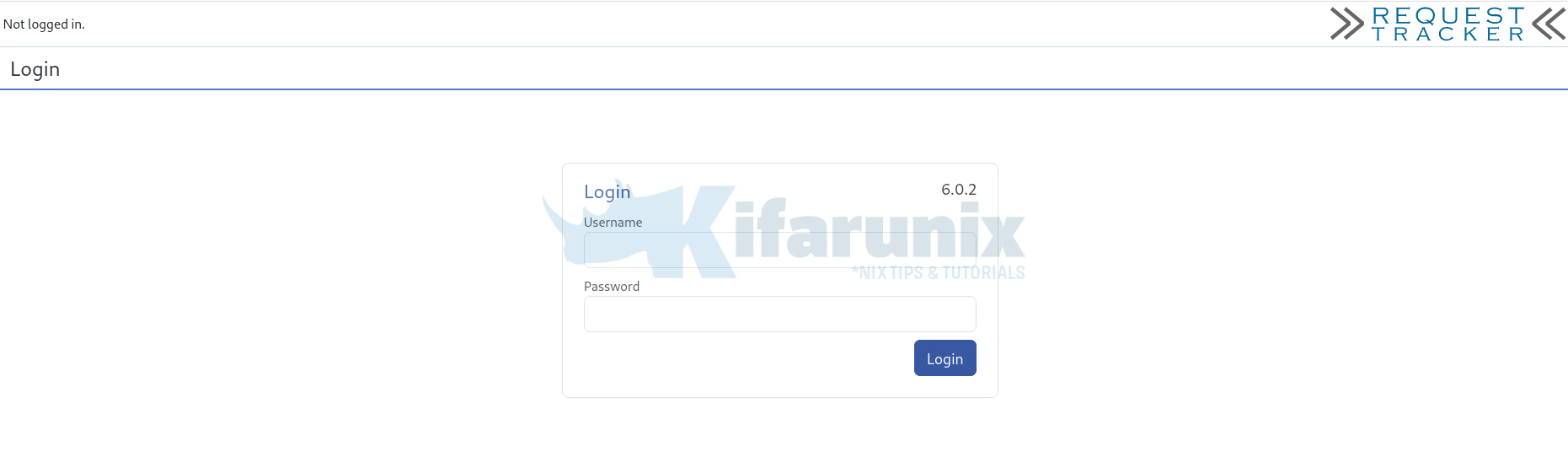 Install Request Tracker (RT) with MariaDB on CentOS 8 9 request-tracker-login