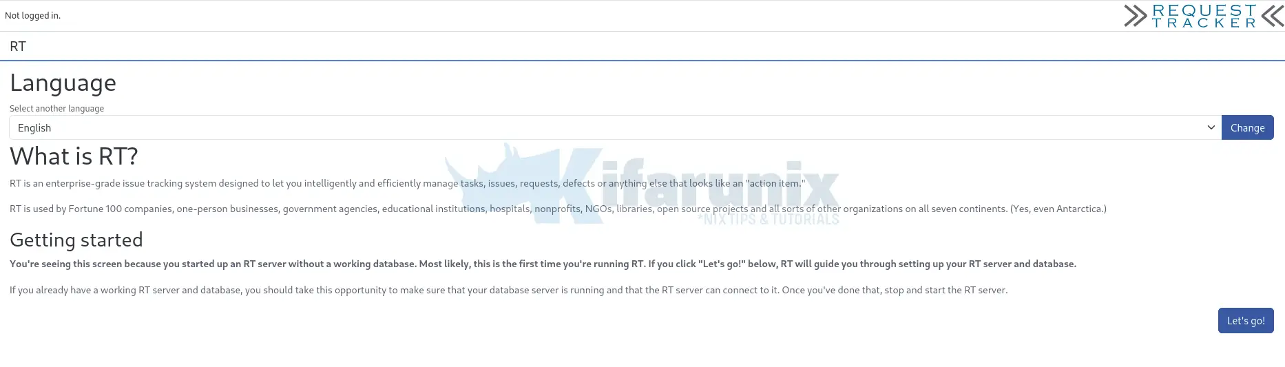 Install Request Tracker on AlmaLinux/Rocky Linux 1 Install Request Tracker on AlmaLinux/Rocky Linux