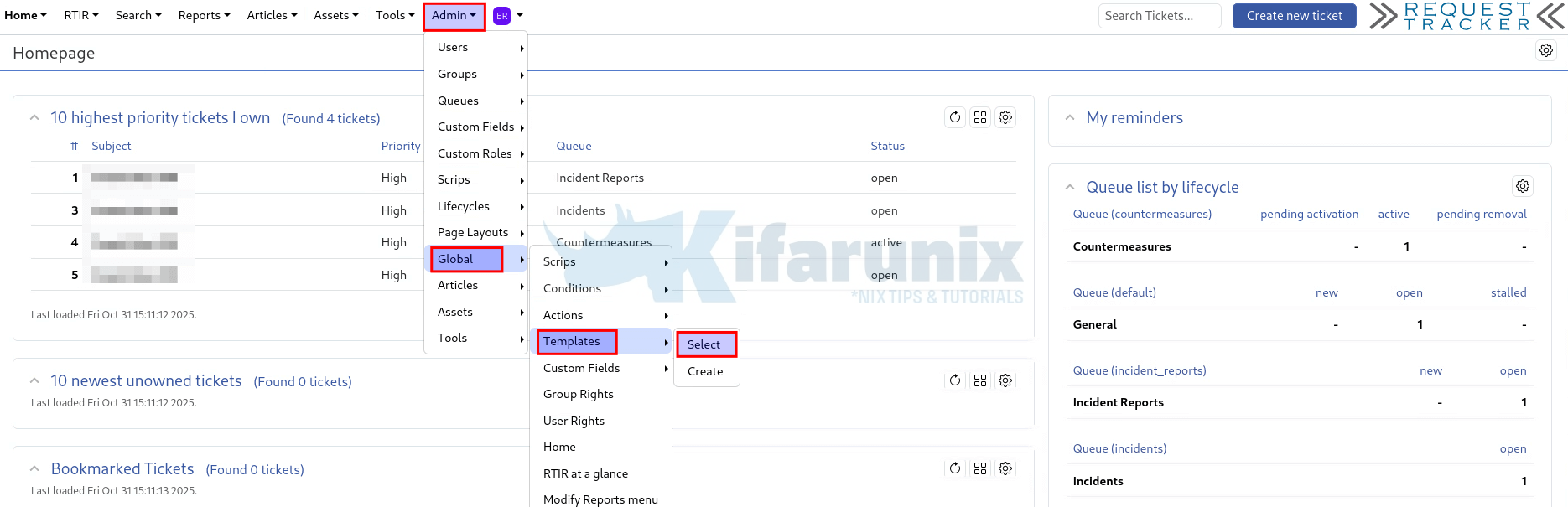 How to Enable Self-Service Password Reset in Request Tracker (RT) 6 custom password reset template on RT