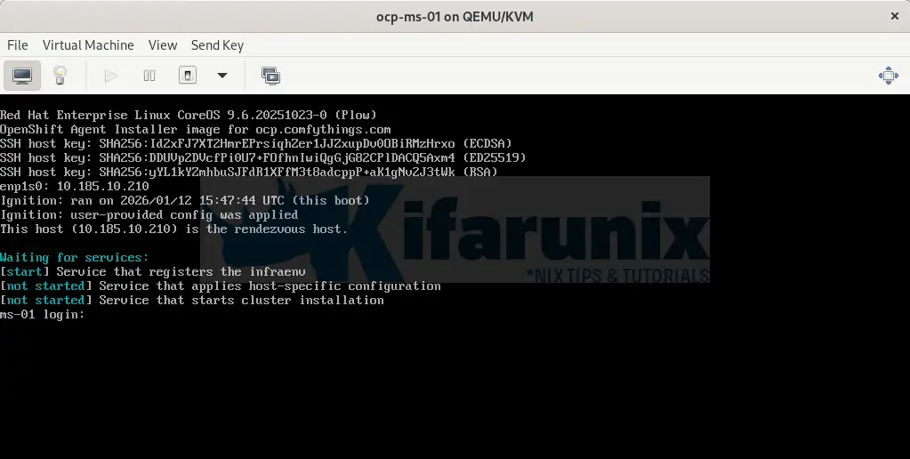 How to Deploy an OpenShift Cluster Using Agent-Based Installer (Bootable ISO, KVM & Bare Metal) 2 openshift agent-installer rendezvous host
