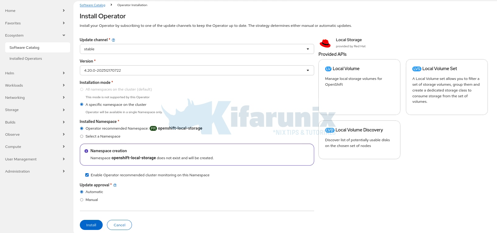 Install and Configure OpenShift Data Foundation (ODF) on OpenShift