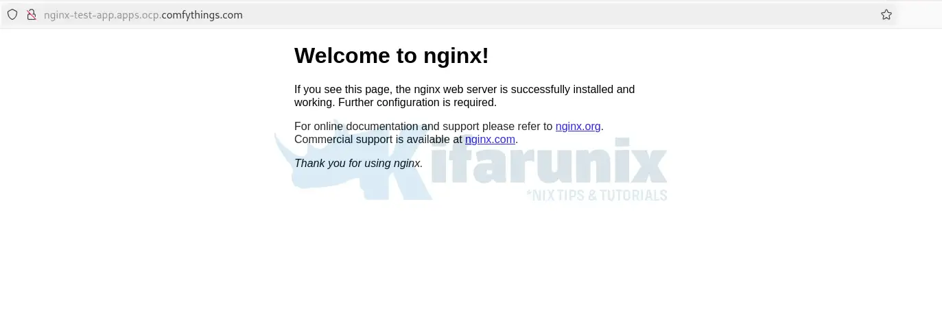 test application deployment on ocp cluster